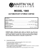 Предварительный просмотр 1 страницы Martin Yale Industries 1648 Operator'S Manual