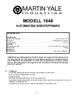 Предварительный просмотр 33 страницы Martin Yale Industries 1648 Operator'S Manual