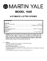 Предварительный просмотр 37 страницы Martin Yale Industries 1648 Operator'S Manual