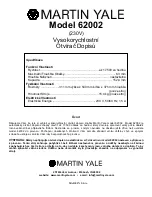 Предварительный просмотр 9 страницы Martin Yale Industries 62001 Manual