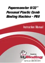 Martin Yale Industries Papermonster PB8 Operating Instructions Manual preview