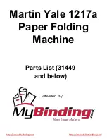 Martin Yale 1217a Operating Instructions Manual preview