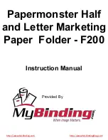 Предварительный просмотр 1 страницы Martin Yale papermonster F200 Operating Instructions Manual