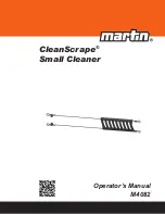 Martin CleanScrape Small Cleaner Operator'S Manual предпросмотр