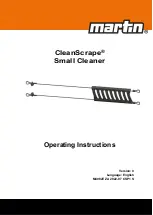 Martin CleanScrape Operating Instructions Manual предпросмотр