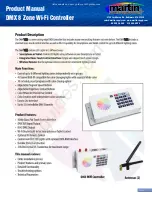 Preview for 1 page of Martin DMX 8 Zone Product Manual