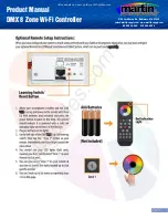 Предварительный просмотр 16 страницы Martin DMX 8 Zone Product Manual