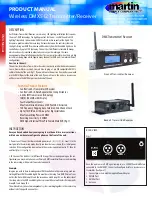 Martin DMX Wireless Transmitter Receiver Product Manual предпросмотр