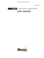 Предварительный просмотр 1 страницы Martin JEM Compact Hazer Pro User Manual