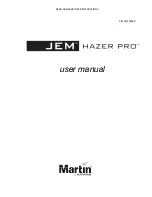 Preview for 1 page of Martin Jem Hazer Pro User Manual