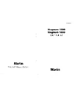 Предварительный просмотр 1 страницы Martin Magnum 1200 User Manual