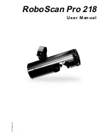 Предварительный просмотр 1 страницы Martin RoboScan Pro 218 User Manual