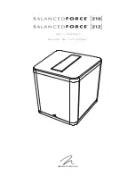 MartinLogan Balancedforce 210 User Manual предпросмотр