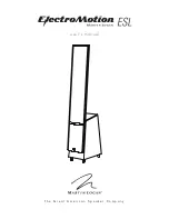 MartinLogan ElectroMotion ESL User Manual предпросмотр