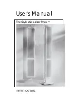 MartinLogan The Stylos Speaker System User Manual preview