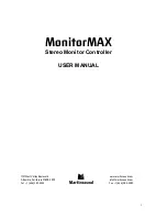 Martinsound MonitorMAX User Manual предпросмотр