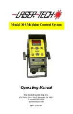 Preview for 1 page of Martronic Engineering Laser Tech 304 Operating Manual