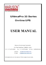 Maruson UltimaPro 33 HV 10K User Manual preview