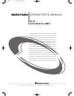 Maruyama BL85 Operator'S Manual preview