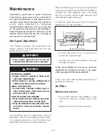 Предварительный просмотр 21 страницы Maruyama BST23 Assembly, Parts And Operator'S Manual