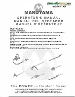 Preview for 1 page of Maruyama M30BK-S Operator'S Manual