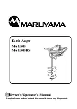 Предварительный просмотр 1 страницы Maruyama MAG500 Owner'S/Operator'S Manual