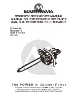 Maruyama MCV31R Owner'S/Operator'S Manual preview