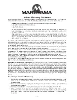 Preview for 2 page of Maruyama Mister MM300 Owner'S/Operator'S Manual