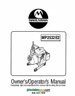 Предварительный просмотр 1 страницы Maruyama MP2532E2 Owner'S/Operator'S Manual