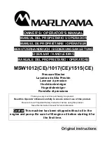 Предварительный просмотр 1 страницы Maruyama MSW1012 Owner'S/Operator'S Manual