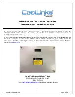 Marvair CoolLinks NextGen Installation & Operation Manual preview