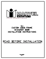 Marvel 6SWCE-BB-G Installation Instructions preview