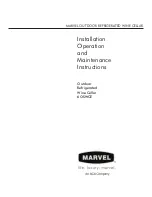 Marvel Outdoor Refrigerated Wine Cellar 6OSWCE Operation And Maintenance Instructions preview