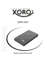 MAS Elektronik Xoro MPB 2005 User Manual preview