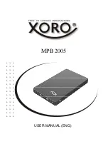 Предварительный просмотр 9 страницы MAS Elektronik Xoro MPB 2005 User Manual