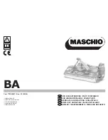 Предварительный просмотр 1 страницы Maschio BA 115 Use And Maintenance / Spare Parts