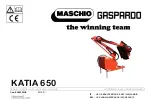 Preview for 1 page of Maschio Gaspardo KATIA 650 Use And Maintenance / Spare Parts