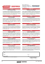 Preview for 2 page of Maschio JUMBO RAPIDO 6000 Use And Maintenance