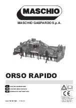 Предварительный просмотр 1 страницы Maschio ORSO RAPIDO 3000 Use And Maintenance