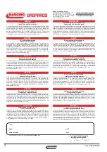 Preview for 2 page of Maschio ORSO RAPIDO 3000 Use And Maintenance