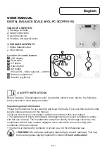 Предварительный просмотр 3 страницы MASCOT MOL-PC-SCDFP01-W User Manual