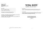 Preview for 1 page of Masdel TOTAL BODY 500412 Quick Start Manual