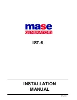 Mase Generators I.S.6.5 Installation Manual preview