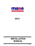 Mase Generators Marine IS 9.5 Installation Manual предпросмотр