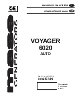 Mase Generators Voyager 6020 Auto Use And Maintenance Manual preview