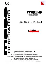 Mase I.S. 14.5T Usage And Maintance Manual предпросмотр