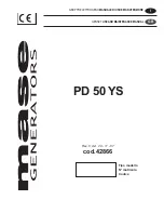 Mase PD 50 YS Use And Maintenance Manual предпросмотр