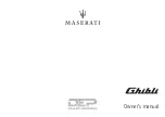 Предварительный просмотр 1 страницы Maserati Ghibli 2019 Owner'S Manual