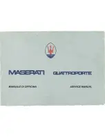 Предварительный просмотр 1 страницы Maserati Quattroporte Service Manual