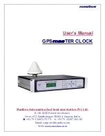 Masibus GPS MASTER CLOCK MC-1-M User Manual preview